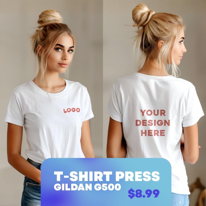 T-shirt Press Gildan  G500-Home-DTF Transfers Affordable
